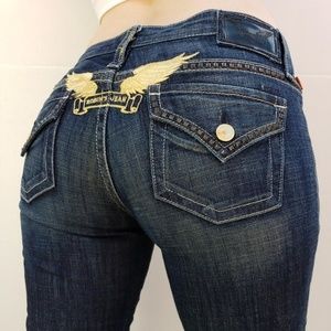 New Women's ROBIN'S JEAN sz 28 GOLD Straight Jeans